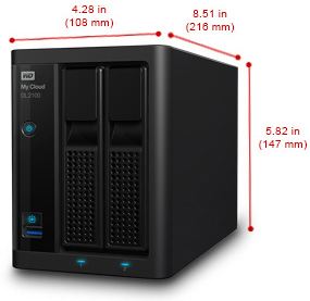 My Cloud DL2100 Dimensions