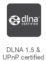 DLNA 1.5 & UPnP certified