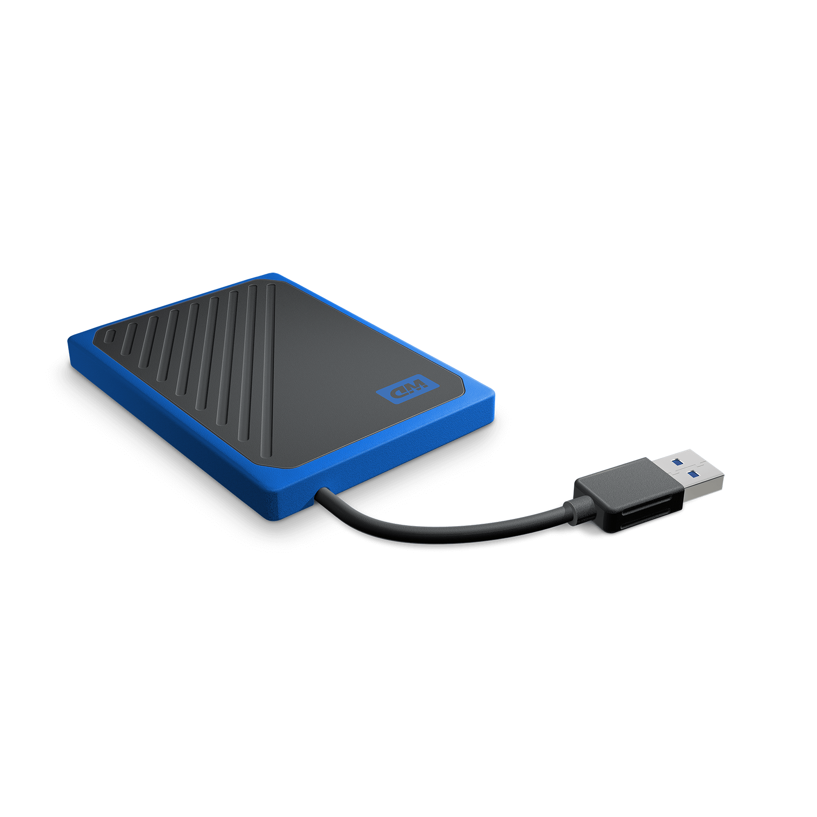 WD My Passport Go Blue Cableout