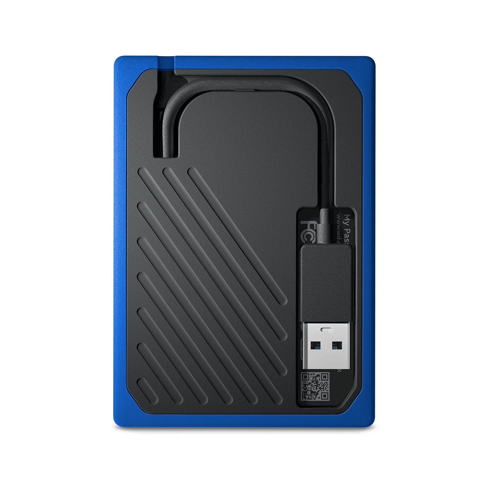 WD My Passport Go Blue Rear