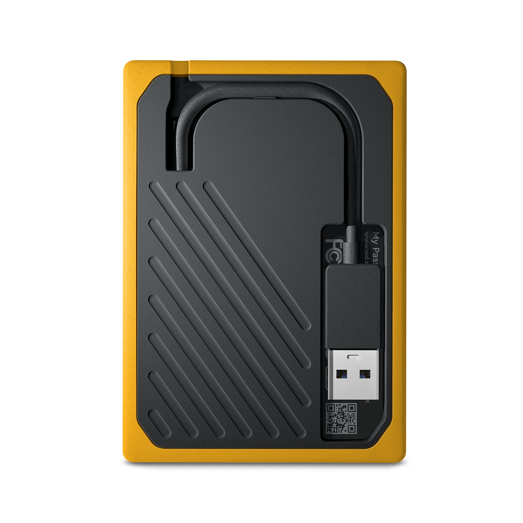 WD My Passport Go Amber Rear